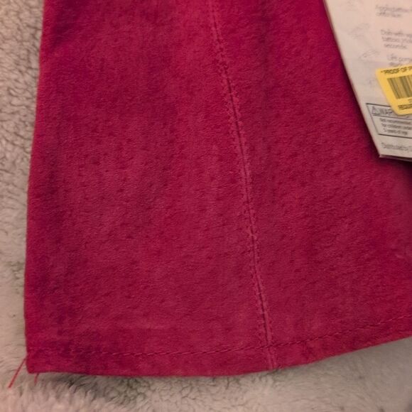 Guess Jeans Toddler Girl Vintage Hot‎ Pink Leather Skirt NWT Size 4T - Picture 6 of 7